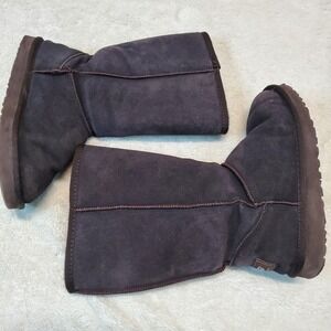 Ugg Brown Sheepskin Classic‎ Fuzzy Casual Cozy Winter Tall Boot Bootie Women 7